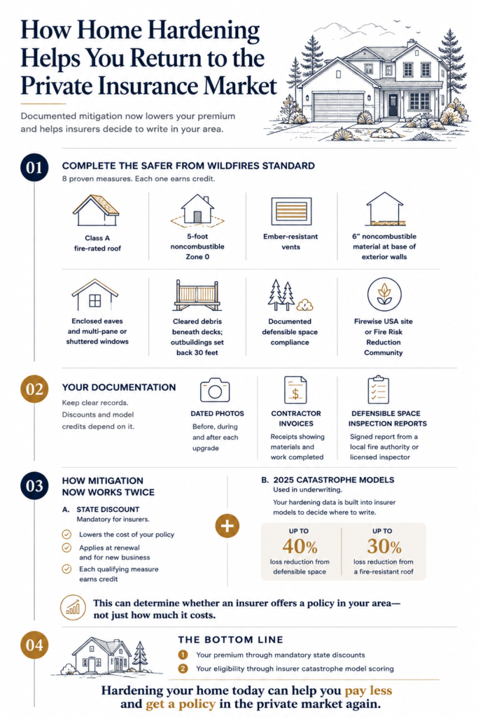 How home hardening helps you return to the private insurance market
